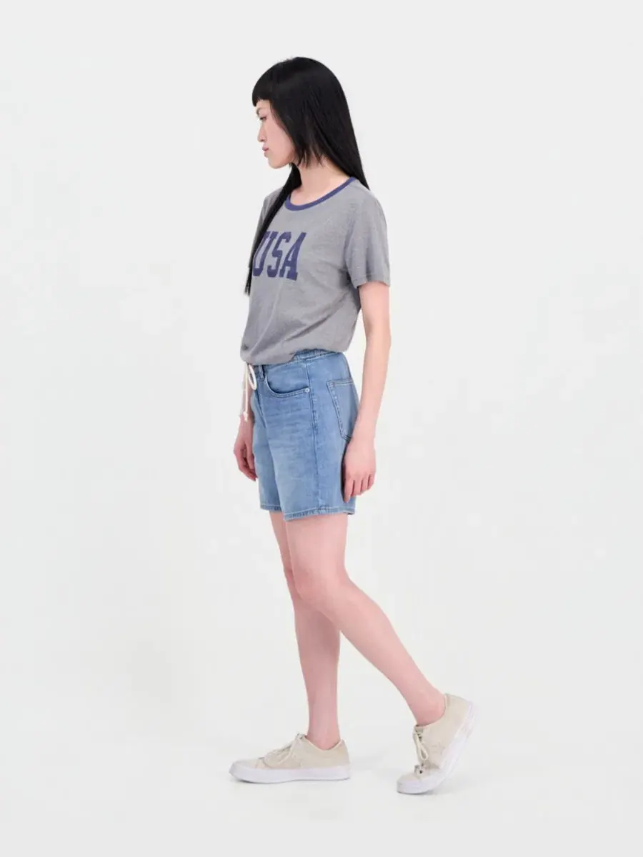 Джинсовые шорты с завязкой на талии Lucky Brand, Tie Breaker Wash — изображение 4 из 4