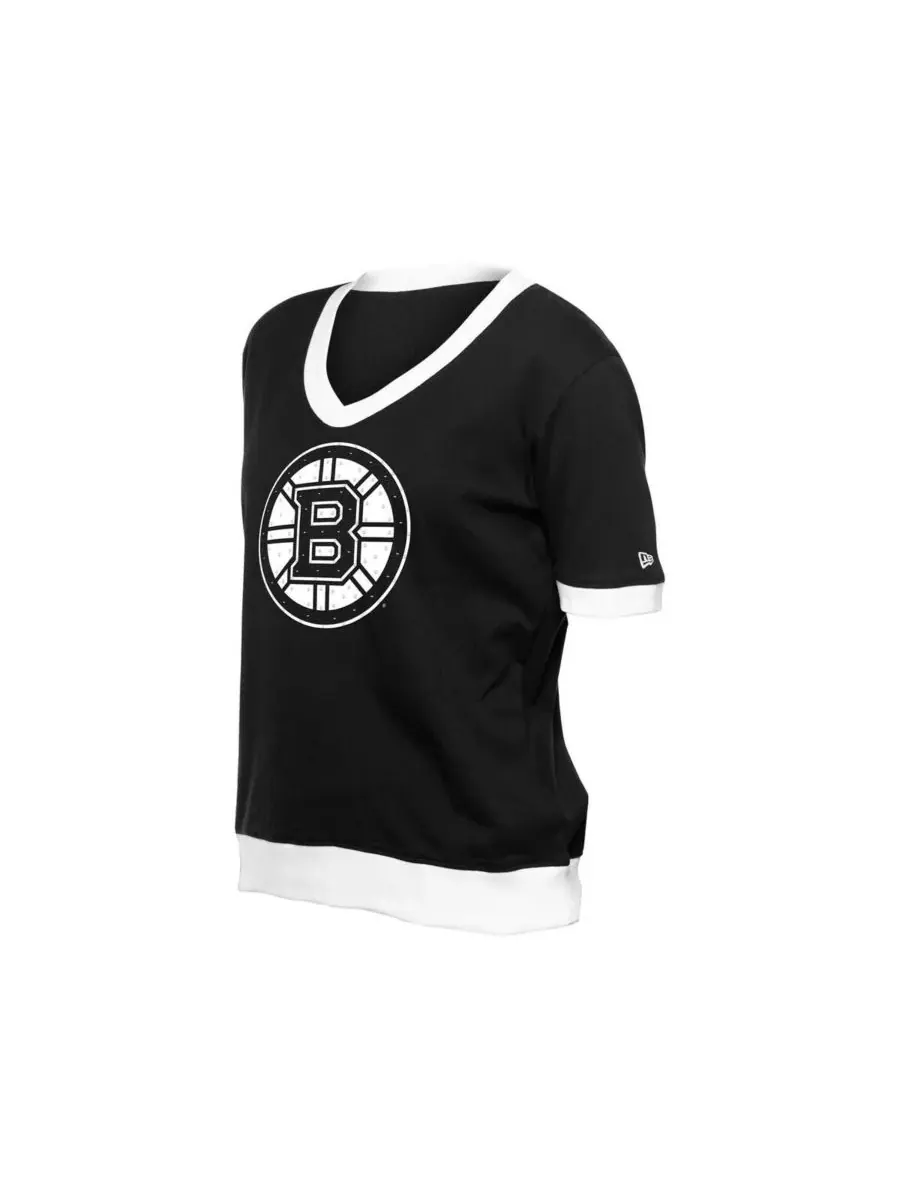 New Era Женская черная футболка Boston Bruins Game Day Rhinestuds — изображение 3 из 3, черный