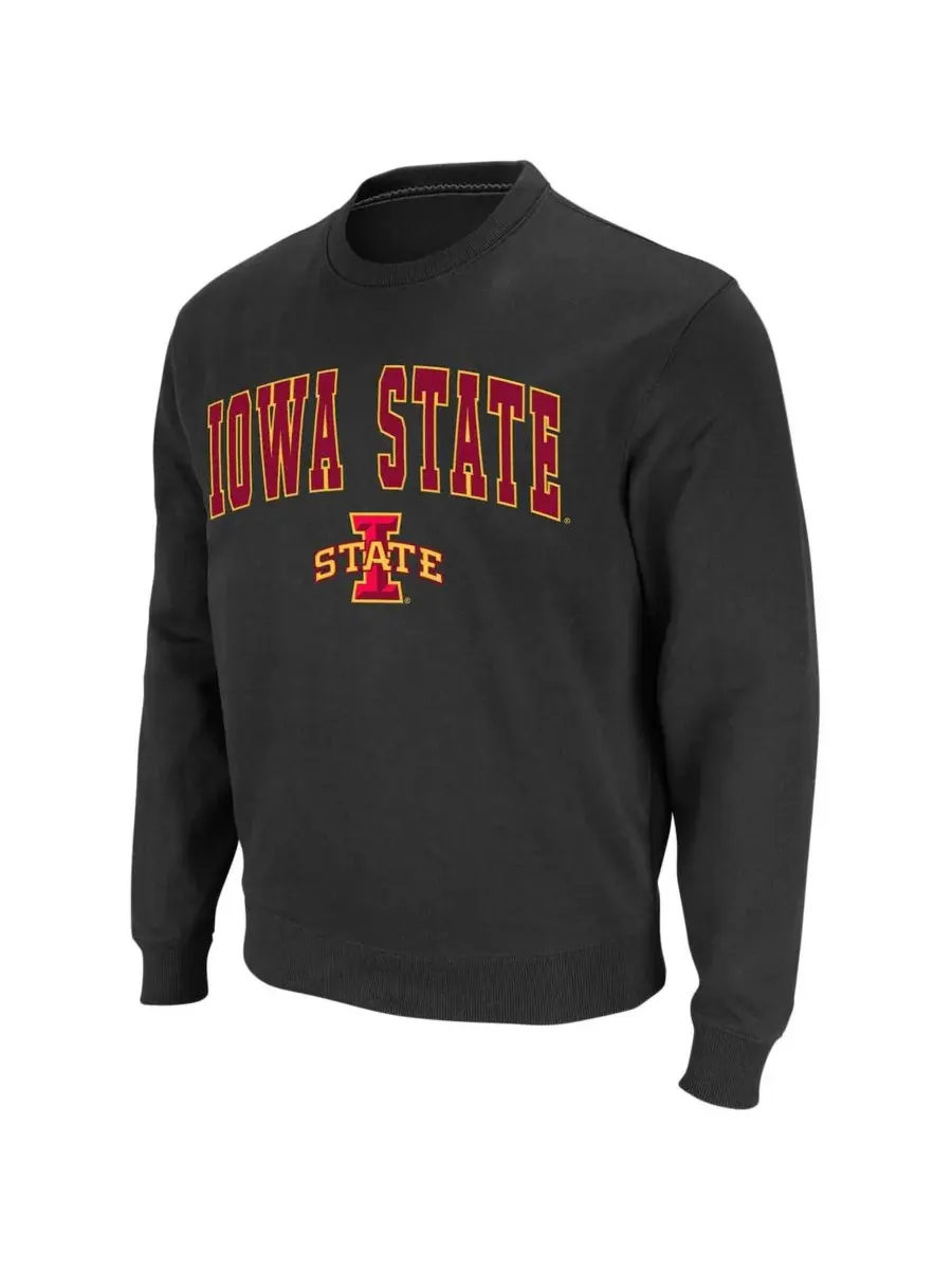 Мужская толстовка с круглым вырезом и логотипом команды Iowa State Cyclones Colosseum — изображение 2 из 7, темно-серый