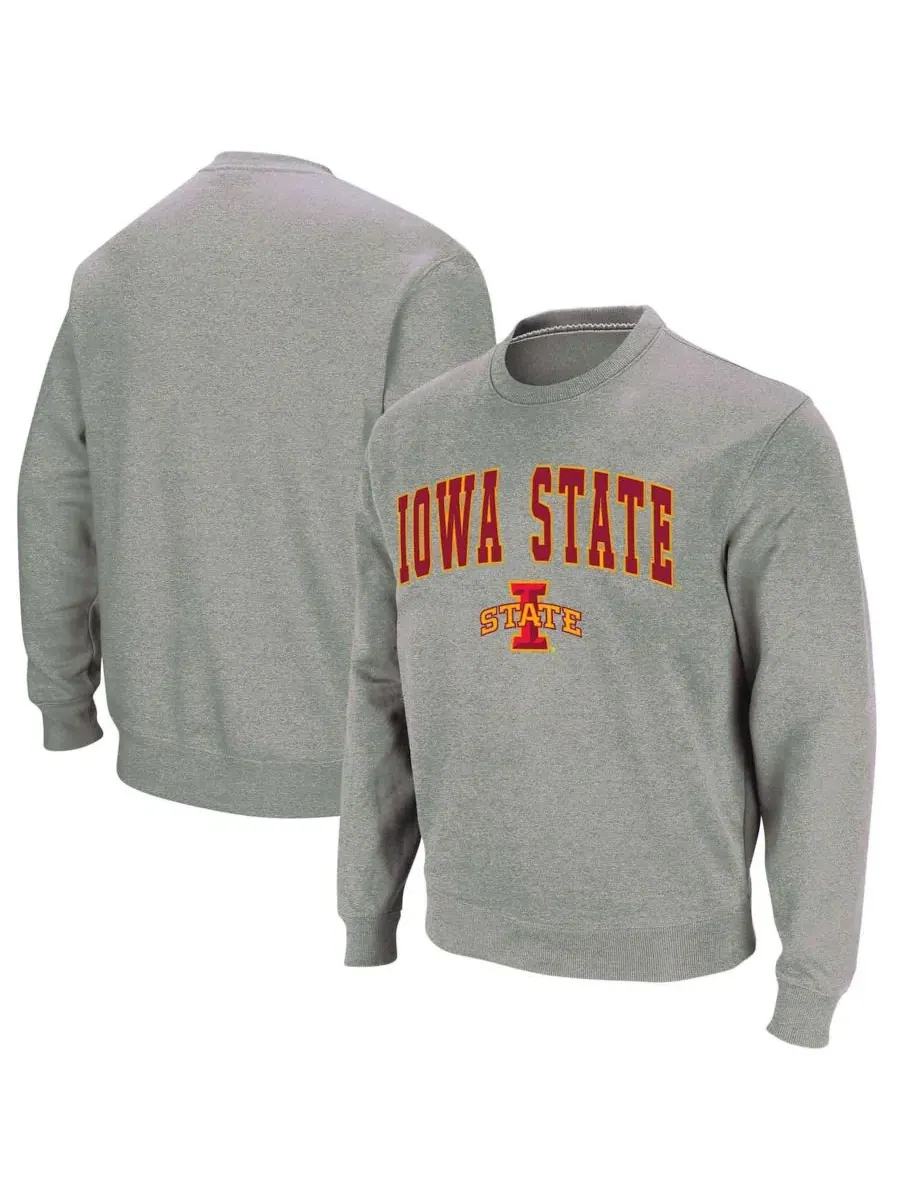 Мужская толстовка с круглым вырезом и логотипом команды Iowa State Cyclones Colosseum — изображение 1 из 7, серый