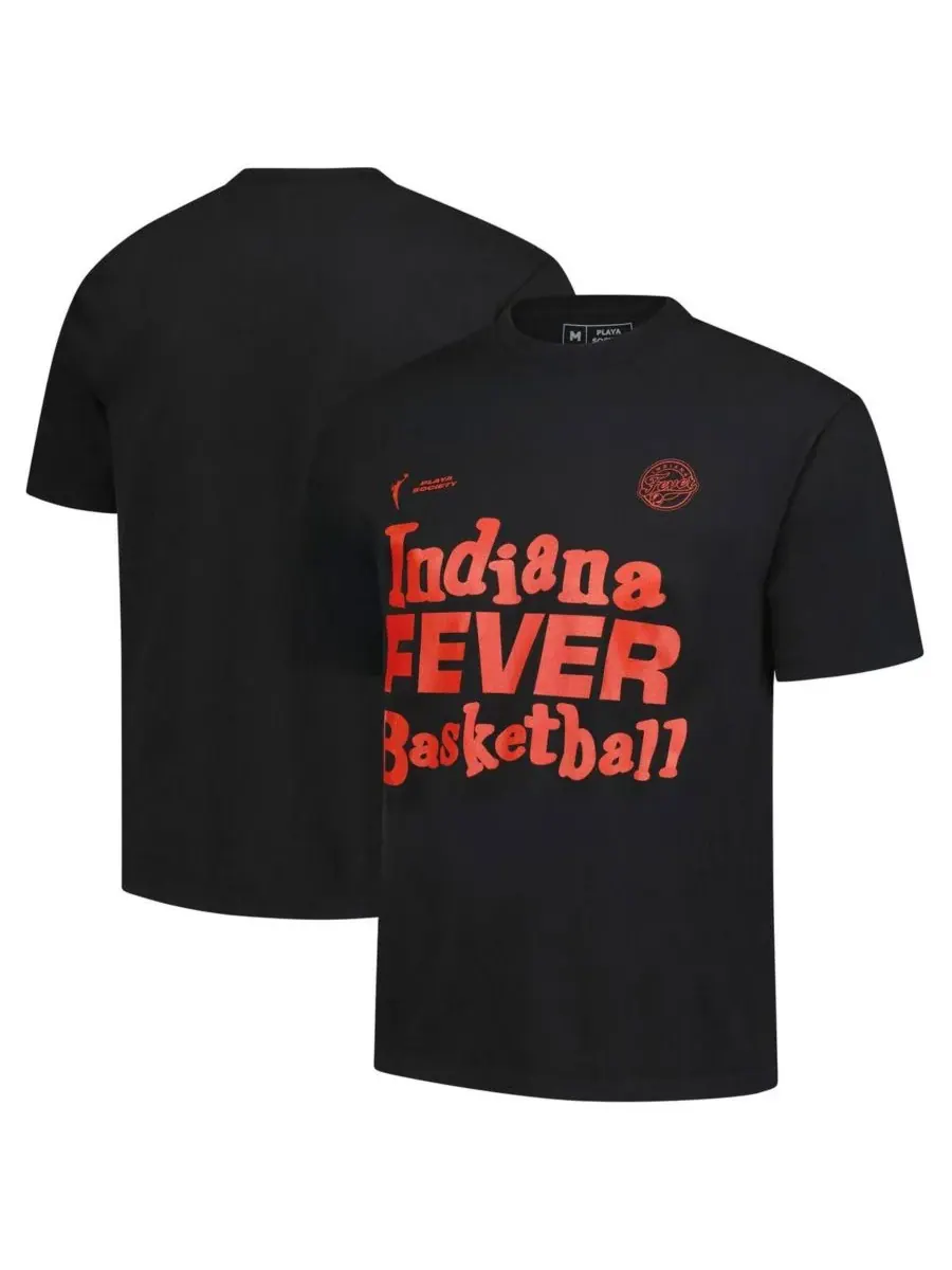 Playa Society Мужская и женская черная футболка с логотипом Indiana Fever — черный
