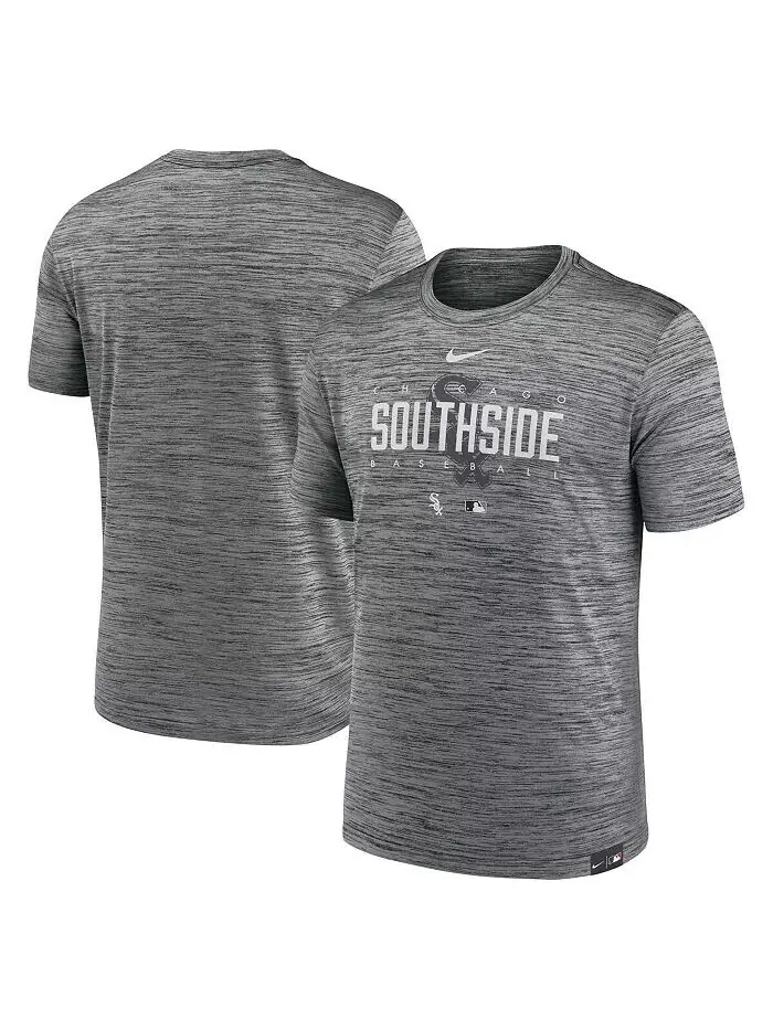 Футболка мужская антрацитовая Chicago White Sox City Connect Velocity Practice Performance Nike