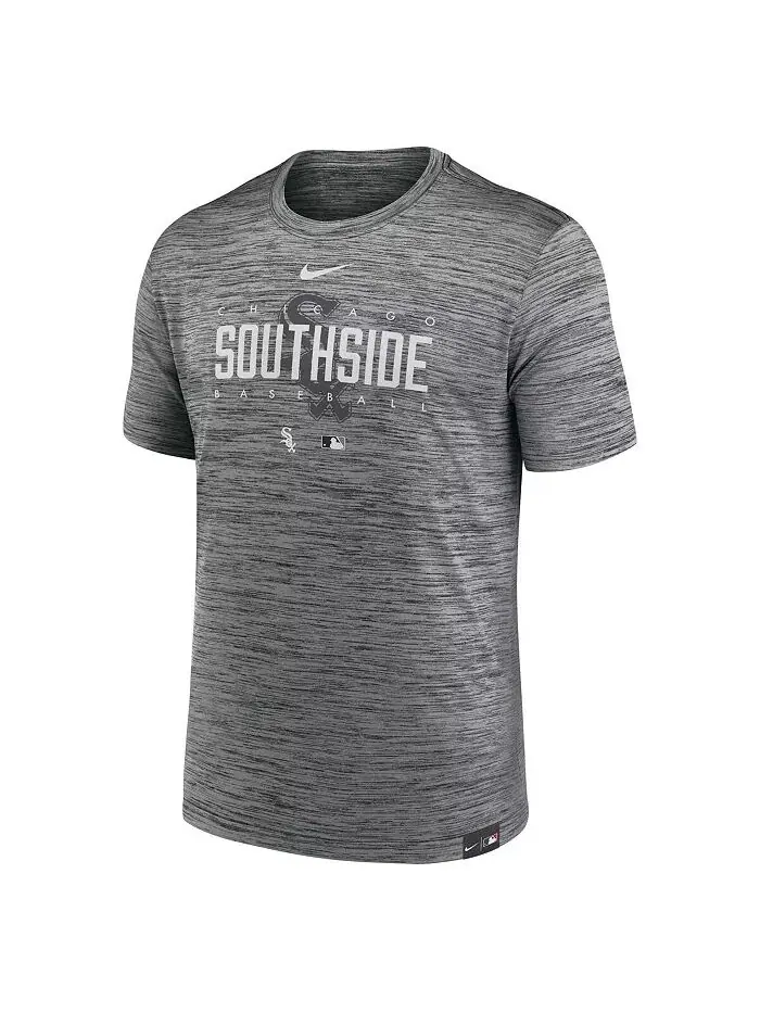 Футболка мужская антрацитовая Chicago White Sox City Connect Velocity Practice Performance Nike — изображение 2 из 3