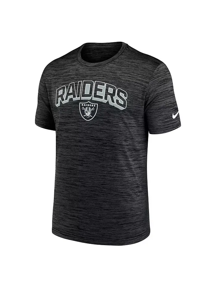 Мужская черная футболка Velocity Performance Las Vegas Raiders Nike — изображение 2 из 3