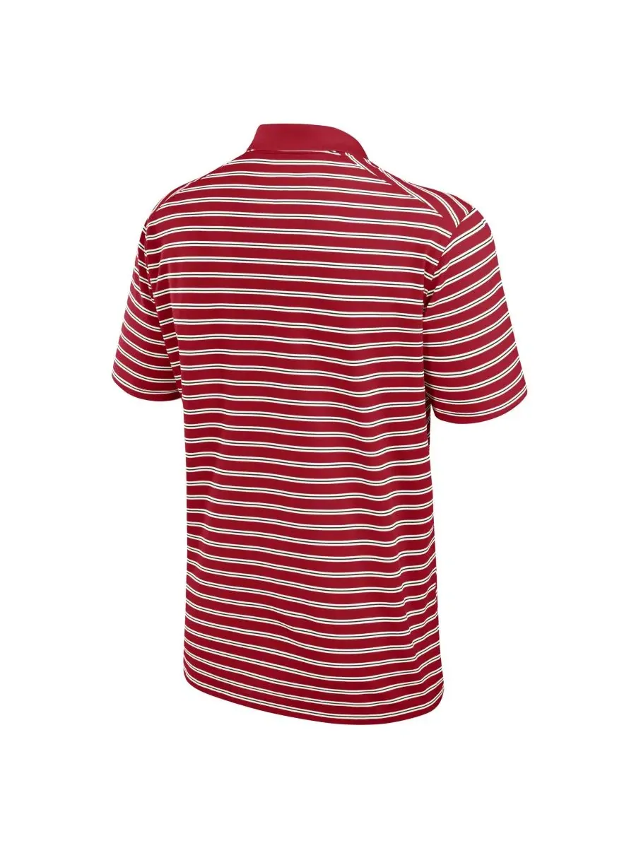 Поло с длинным рукавом Cooperstown Collection Dri-FIT Victory Striped Nike — изображение 2 из 5, красный кремовый