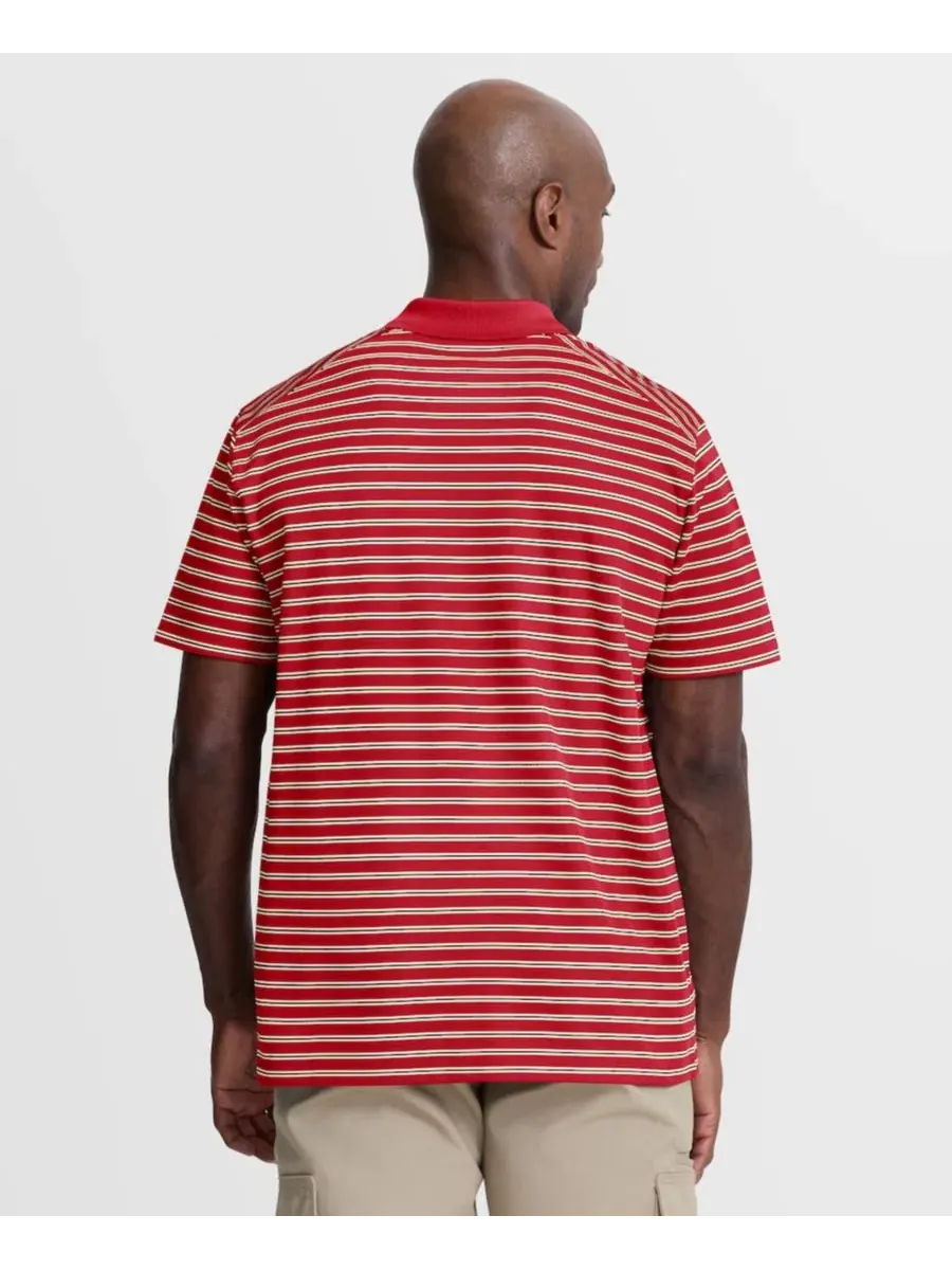 Поло с длинным рукавом Cooperstown Collection Dri-FIT Victory Striped Nike — изображение 4 из 5, красный кремовый