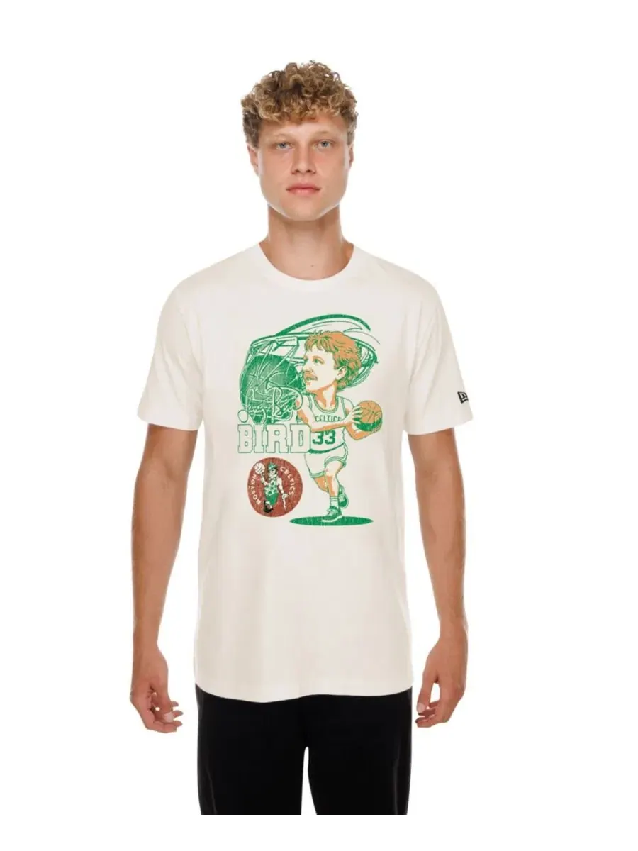 Футболка с принтом Larry Bird Cream Boston Celtics New Era