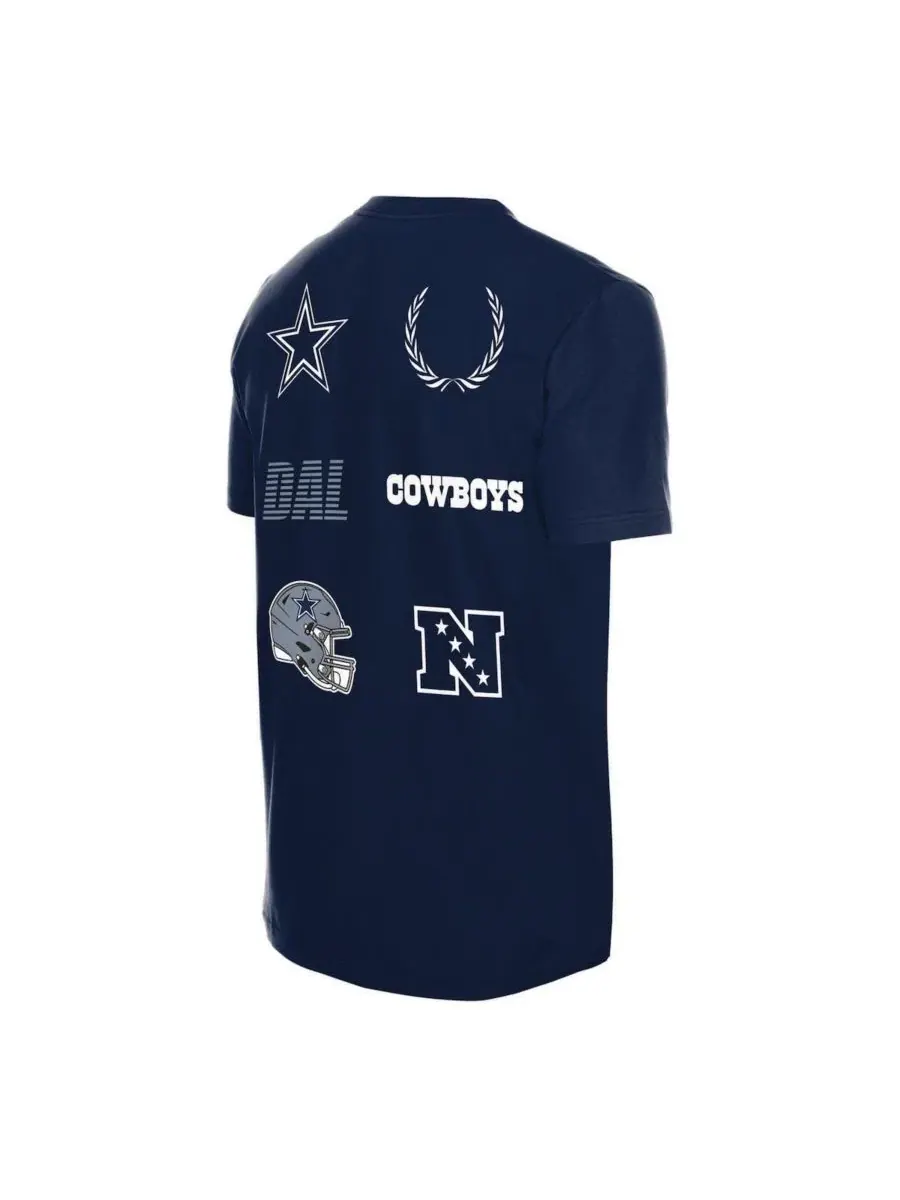 Футболка с логотипом команды Dallas Cowboys New Era — изображение 2 из 4, темно-синий