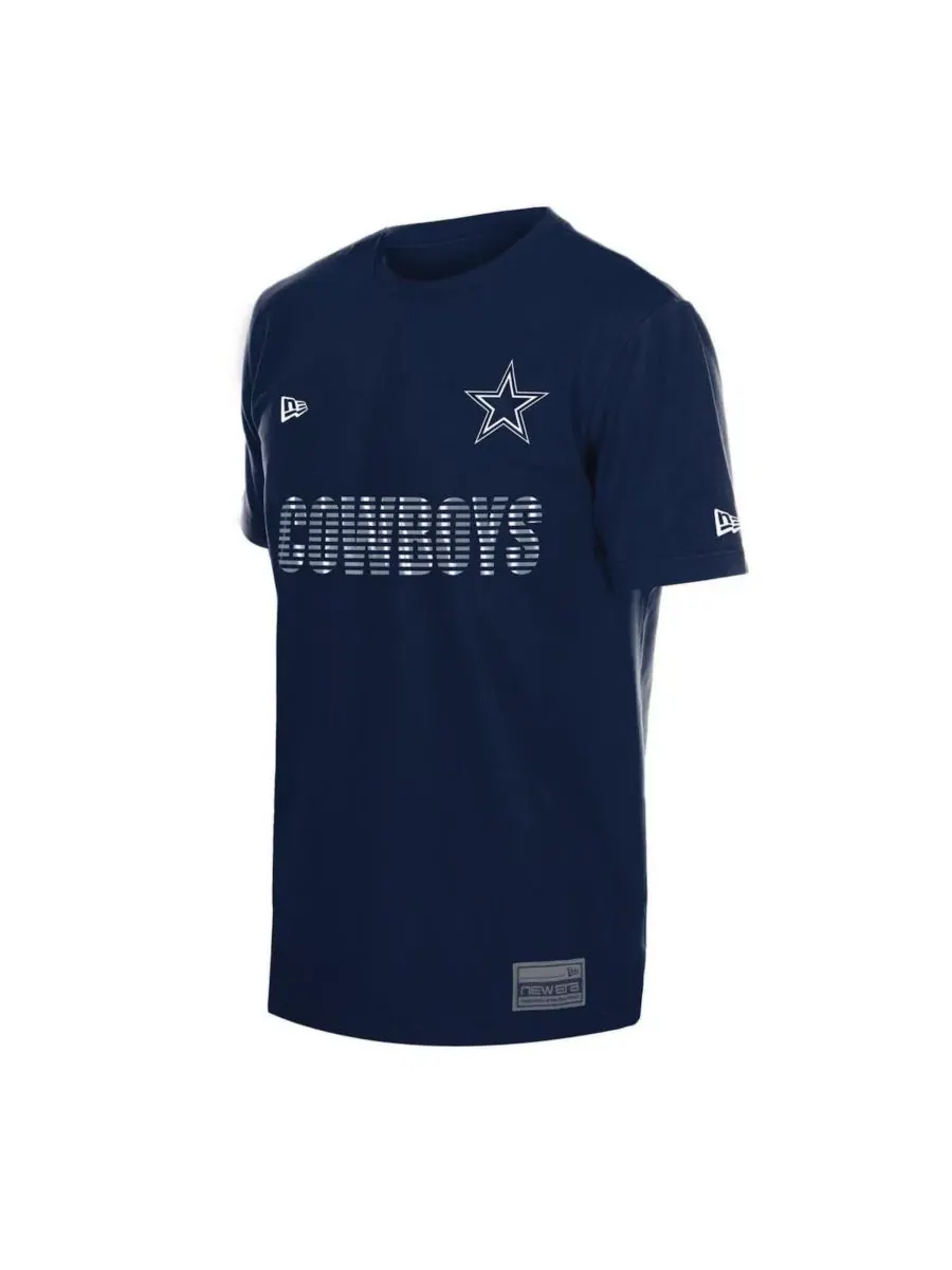 Футболка с логотипом команды Dallas Cowboys New Era — изображение 3 из 4, темно-синий