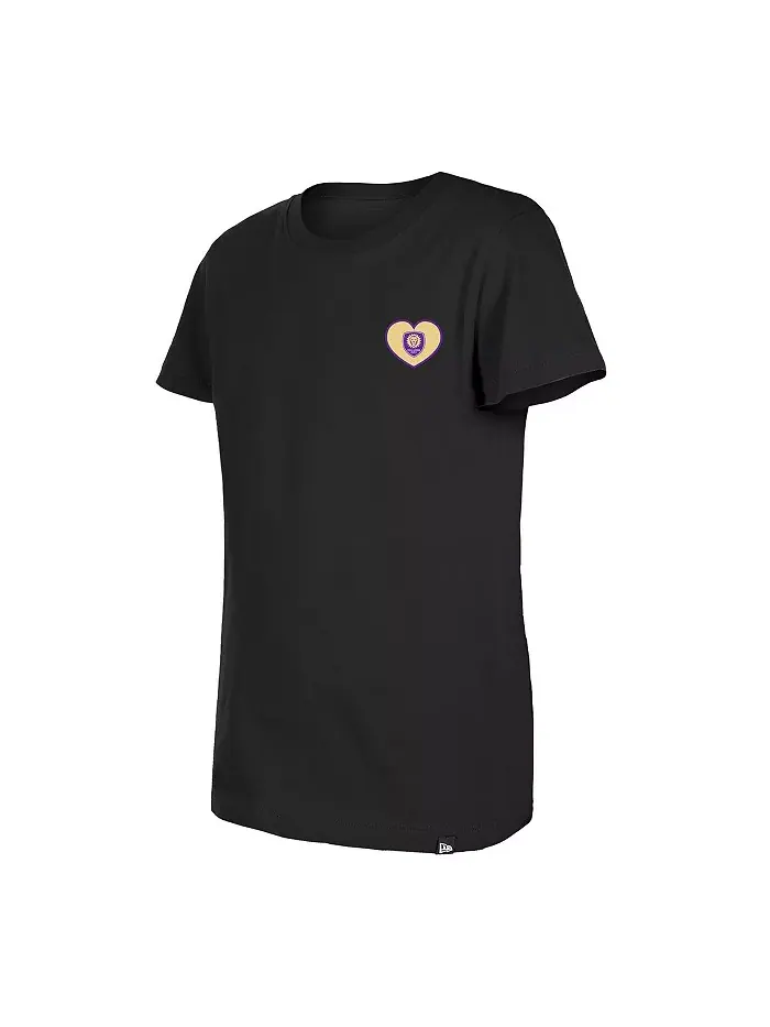 Футболка Big Girls Black Orlando City SC Bubble Heart New Era — изображение 3 из 3