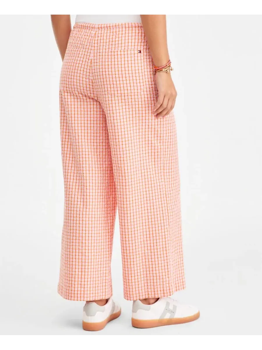 Комплект из топа и брюк из сисака с прямыми штанинами Tommy Hilfiger, Gingham Biscuit — изображение 5 из 7