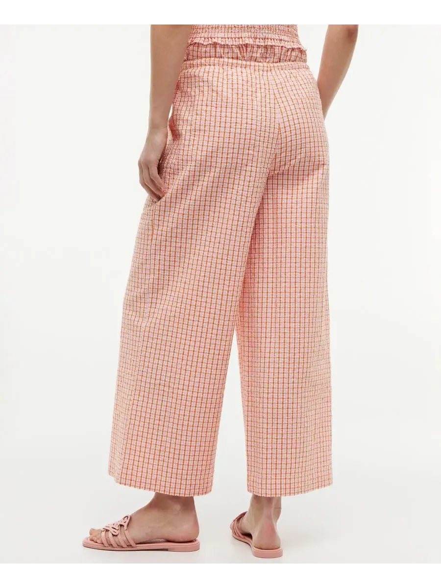 Комплект из топа и брюк из сисака с прямыми штанинами Tommy Hilfiger, Gingham Biscuit — изображение 6 из 7