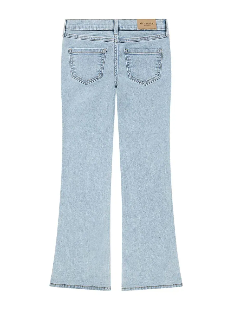 Джинсы-клеш с заниженной талией с люверсами Abercrombie Kids, Light Pasblue — изображение 2 из 4