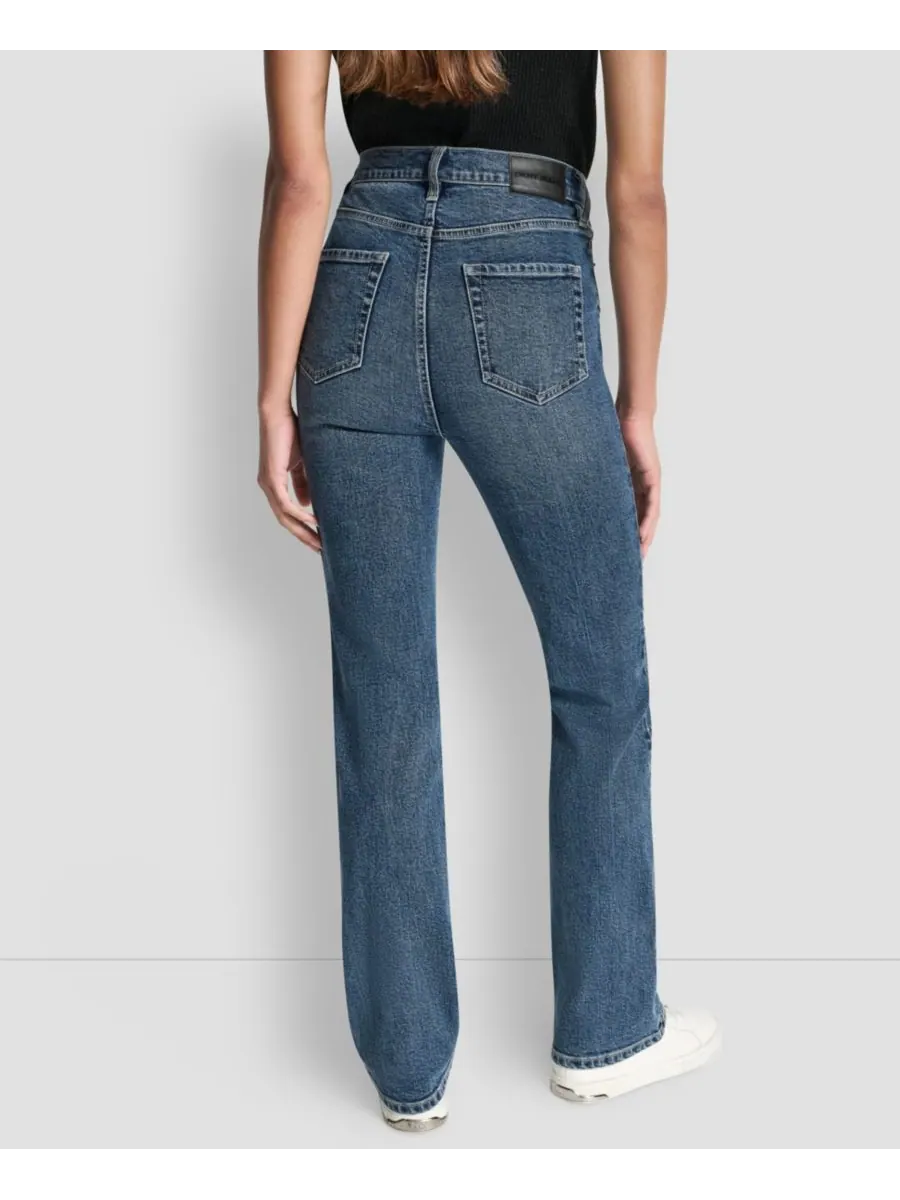 Женские джинсы-клеш с заклепками по бокам и высокой посадкой DKNY Jeans, Cobble Hill — изображение 5 из 7