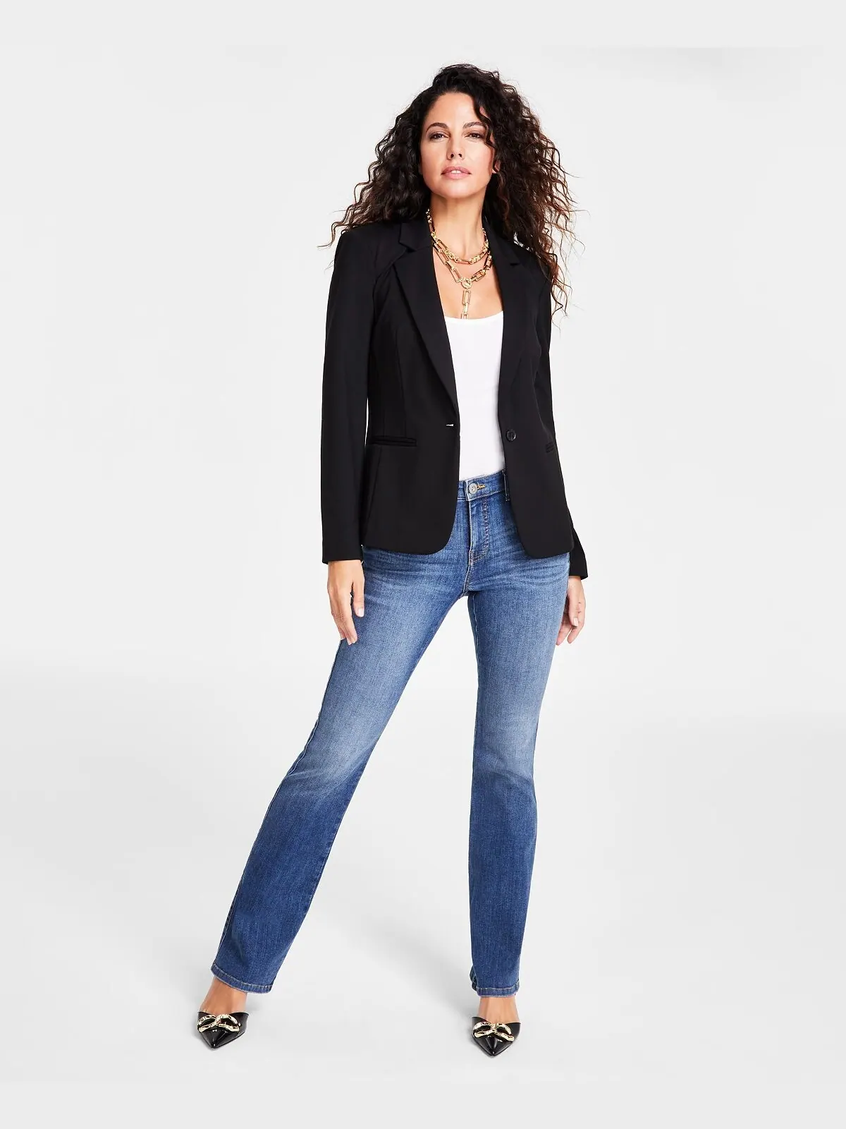 Миниатюрный блейзер из понте, созданный для Macy’s I.N.C. International Concepts