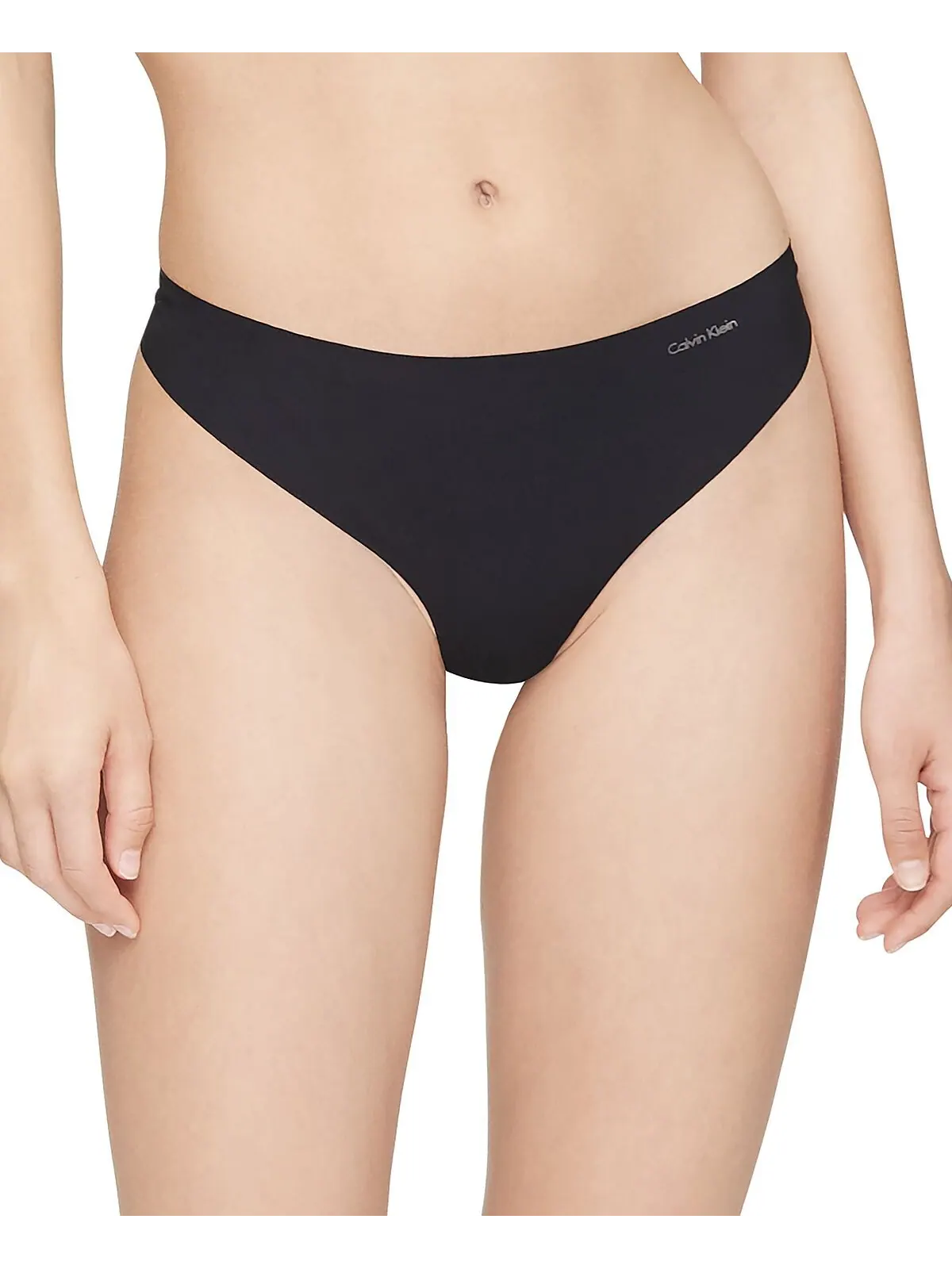 Женское нижнее белье-стринги Invisibles, комплект из 3 штук QD3558 Calvin Klein — изображение 2 из 5, черный