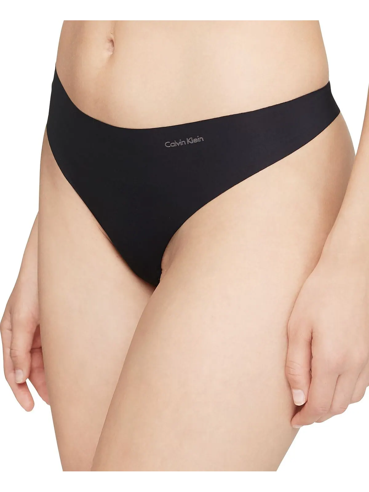 Женское нижнее белье-стринги Invisibles, комплект из 3 штук QD3558 Calvin Klein — изображение 3 из 5, черный