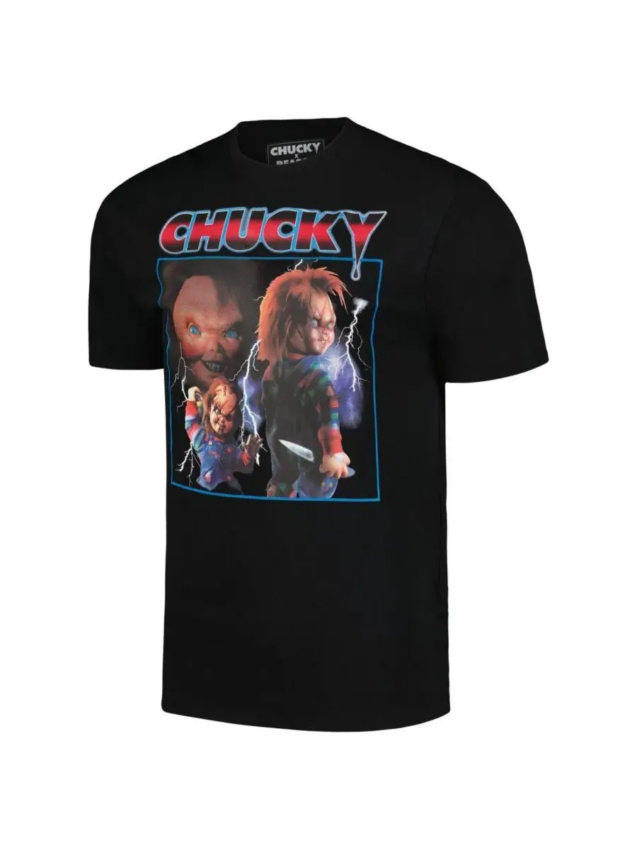 Reason Мужская и женская черная футболка Chucky Epic — изображение 2 из 3, черный