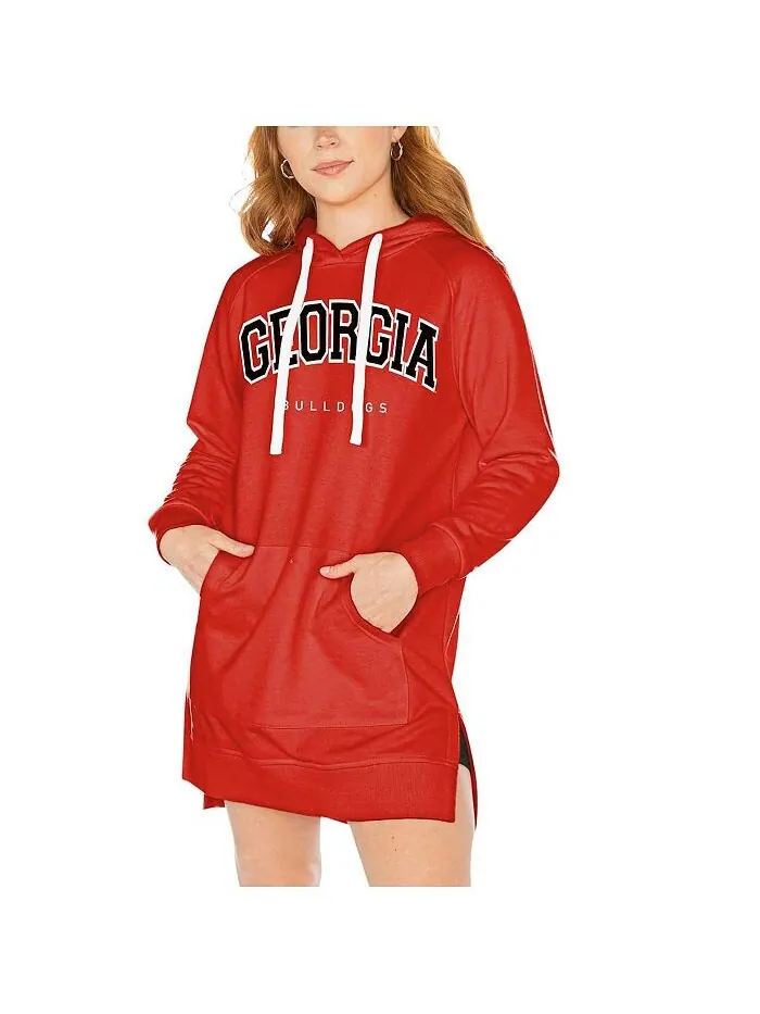 Женское платье-свитшот с капюшоном Red Georgia Bulldogs Take a Knee реглан Gameday Couture