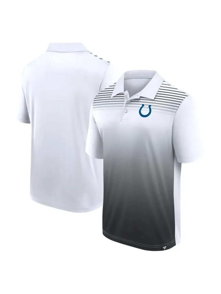 Logo Athletic Мужская белая/черная поло-рубашка Indianapolis Colts Sandlot Game