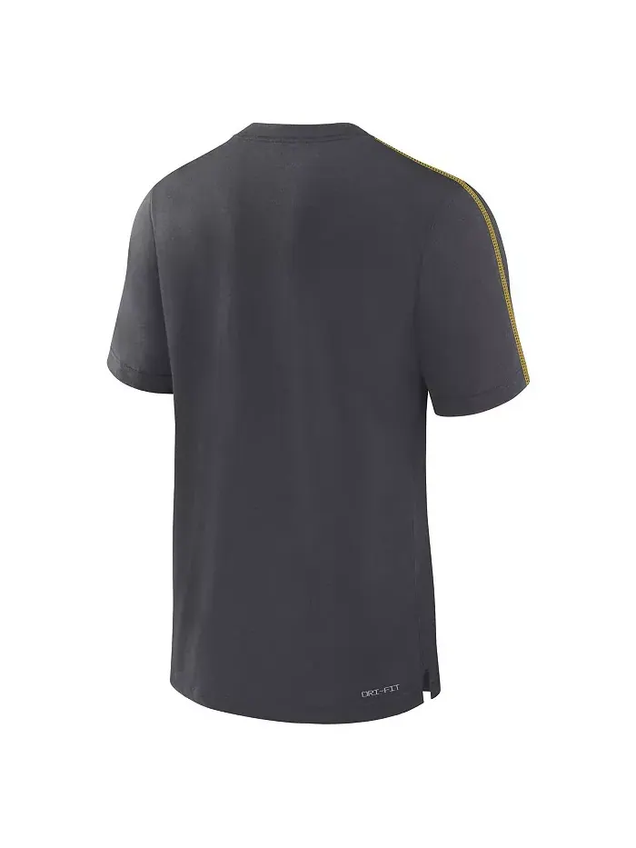 Мужская футболка Michigan Wolverines 2024 Sideline Player Performance Tri-Blend цвета антрацит — изображение 3 из 3