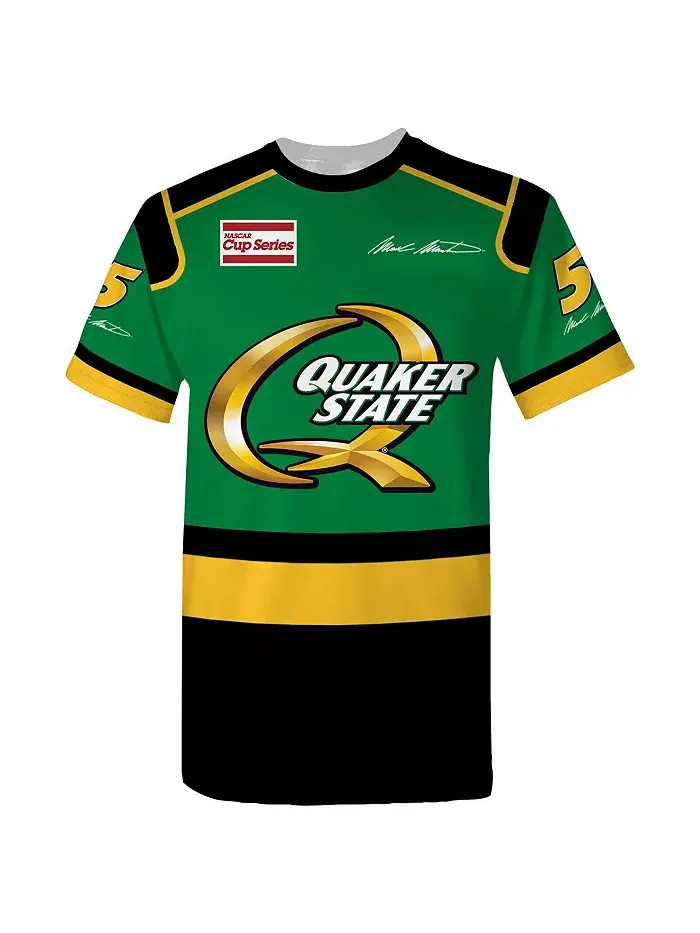 Мужская зеленая футболка Mark Martin Quaker State Legend Uniform Hendrick Motorsports Team — изображение 3 из 3