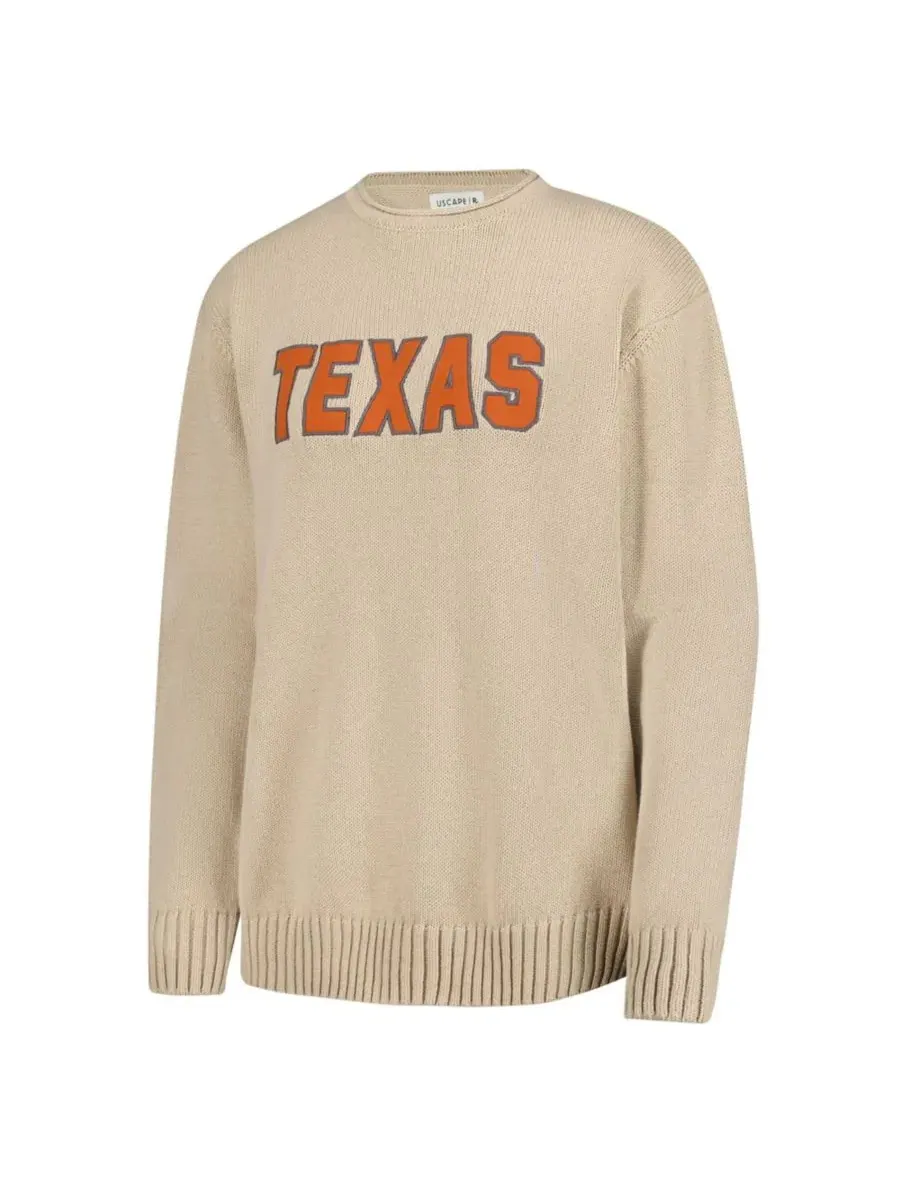 Свитшот с вышивкой Texas Longhorns Uscape Apparel — изображение 2 из 4, пепельный
