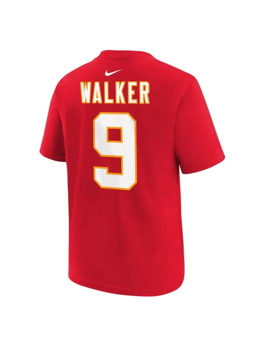 Футболка с длинным рукавом Kenneth Walker III Red Kansas City Chiefs Name & Number Nike — изображение 2 из 3, красный
