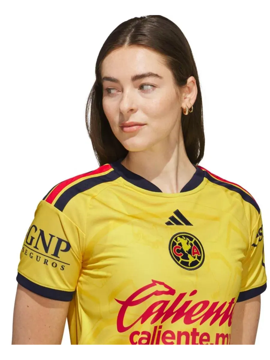 Женская футболка с длинным рукавом Club America 2026/27 Home Replica Jersey adidas — изображение 4 из 7, желтый