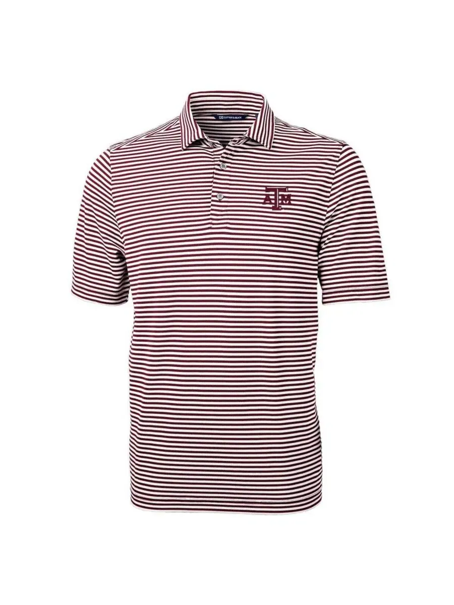 Мужское поло Cutter & Buck Virtue Eco Pique Stripe