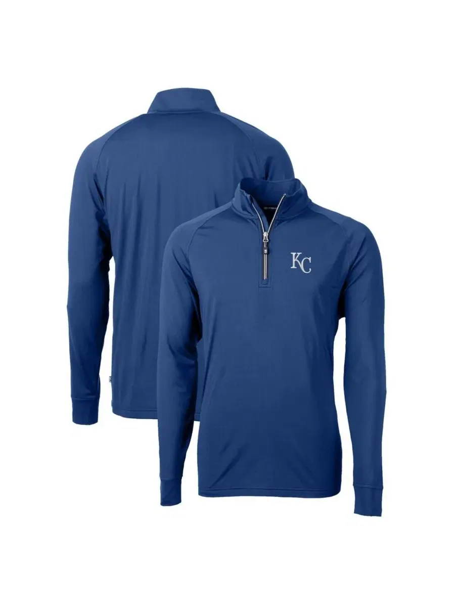 Пуловер с четверть-застежкой Kansas City Royals Adapt Eco Knit Stretch Cutter & Buck