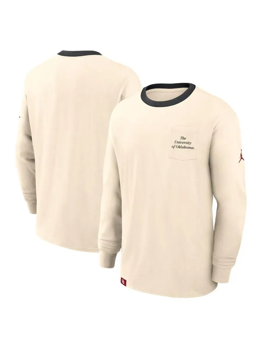 Футболка с длинным рукавом, свободный крой, с принтом, Athletic Prep Max90 Pocket Logo Jordan
