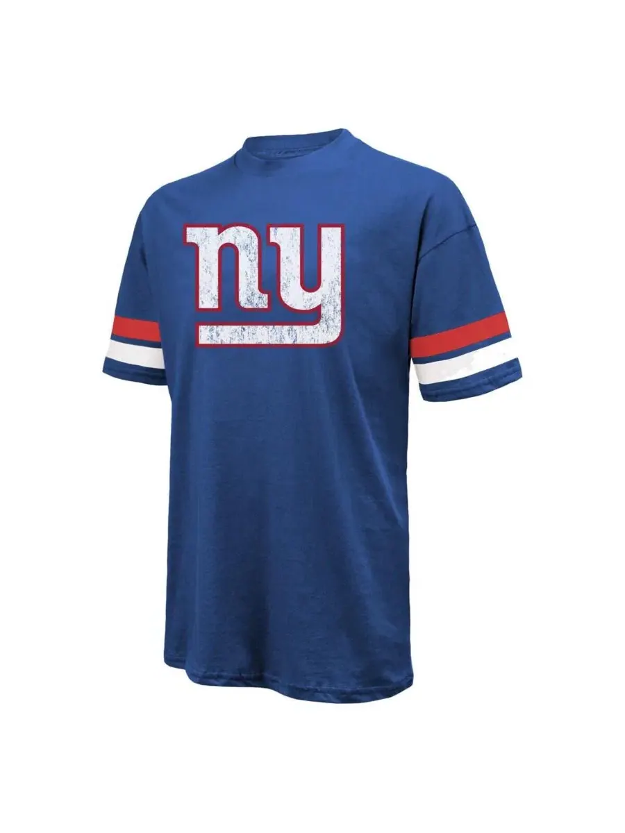 Футболка оверсайз с принтом Jaxson Dart Royal New York Giants Majestic Threads — изображение 3 из 3, королевский