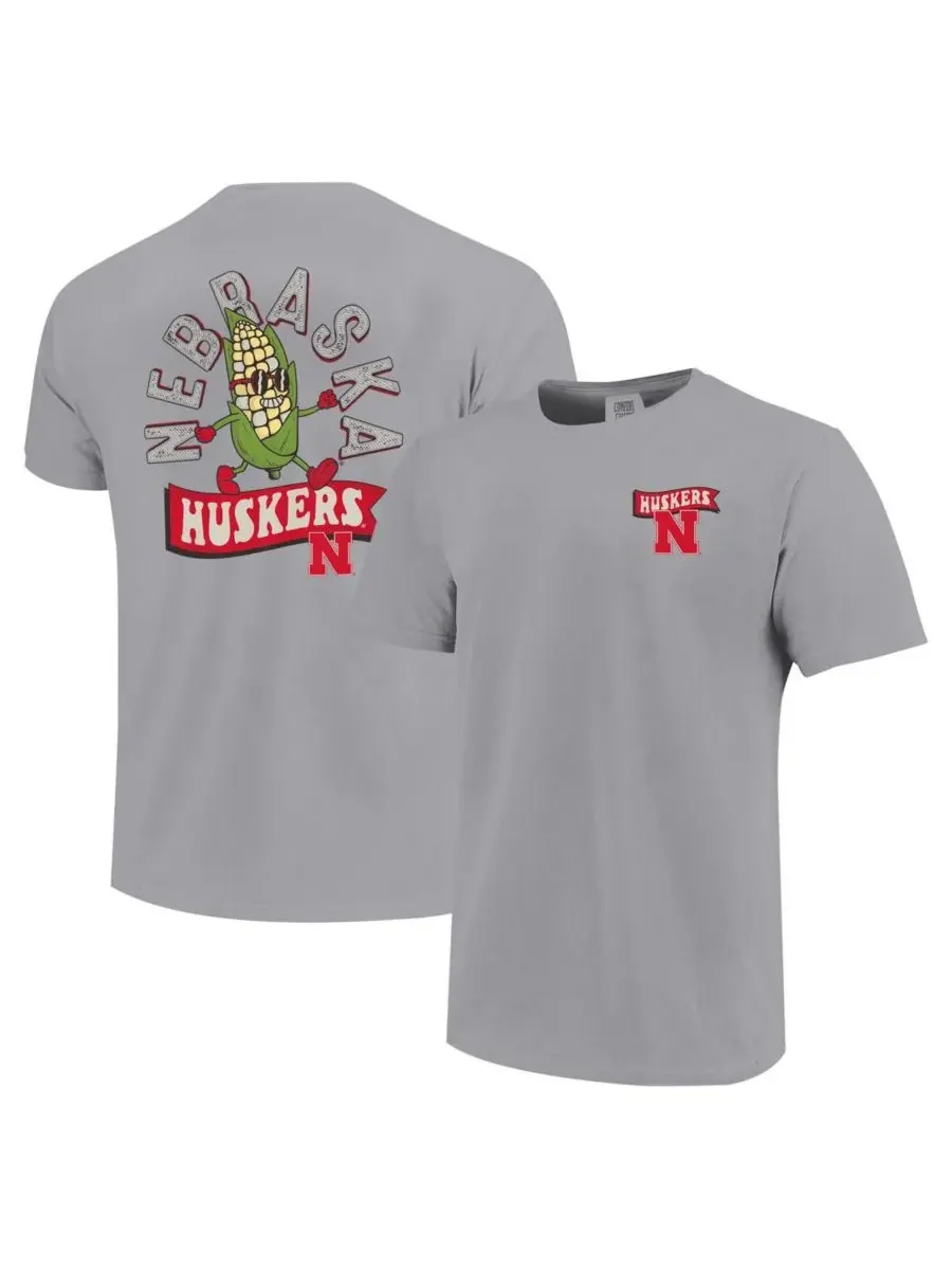 Image One Серая футболка Nebraska Huskers Hyperlocal Comfort Colors для мальчиков и девочек