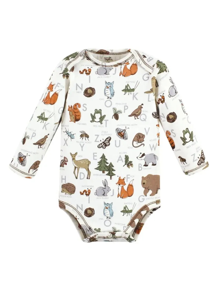 Комплект боди с длинным рукавом Boy Woodland Alphabet Touched by Nature, Boy Woodland Alphabet — изображение 4 из 5