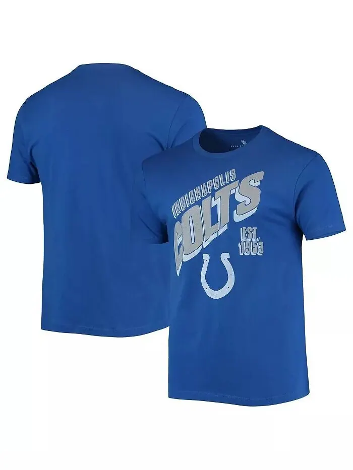 Мужская футболка Royal Indianapolis Colts с наклоном Junk Food