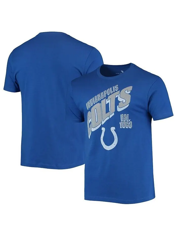 Мужская футболка Royal Indianapolis Colts с наклоном Junk Food