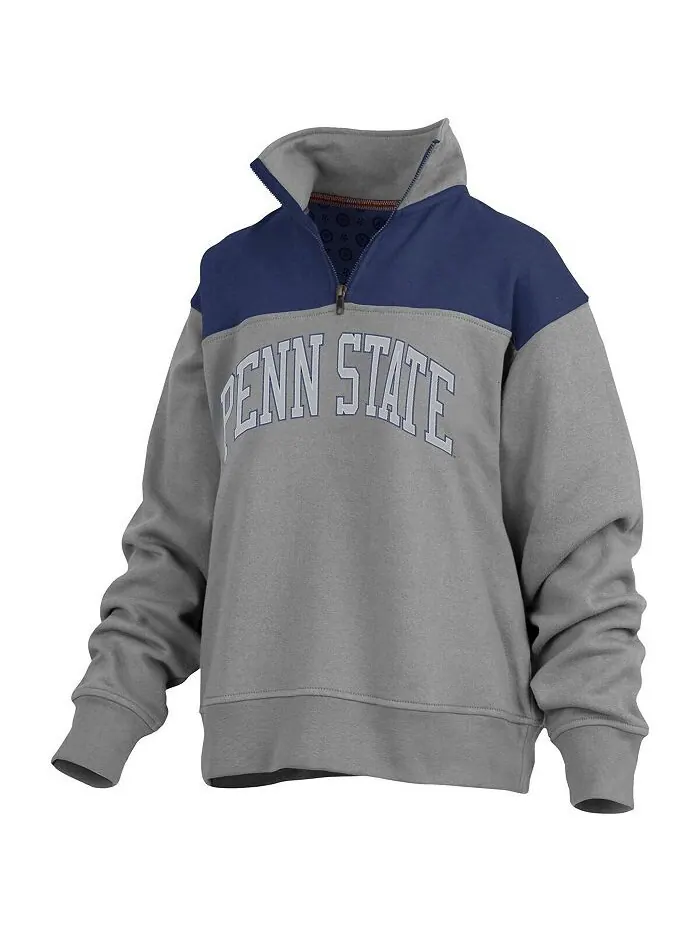 Женская серая флисовая куртка с молнией четверти Penn State Nittany Lions Avon Pressbox — изображение 3 из 3, серый