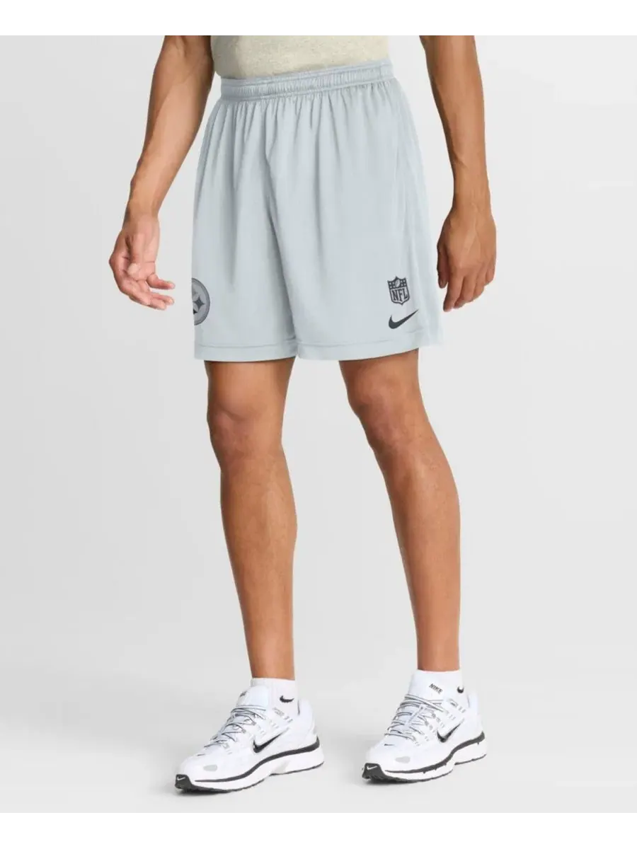 Шорты с изменяемым дизайном, с технологией Dri-FIT, Pittsburgh Steelers Nike — изображение 4 из 5, черный платиновый