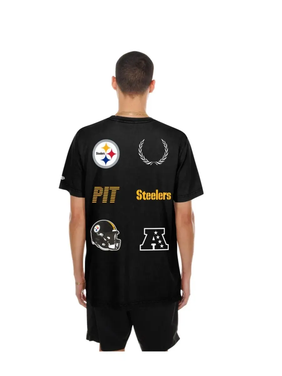 Футболка с логотипом команды Match Pittsburgh Steelers New Era — изображение 2 из 5, черный