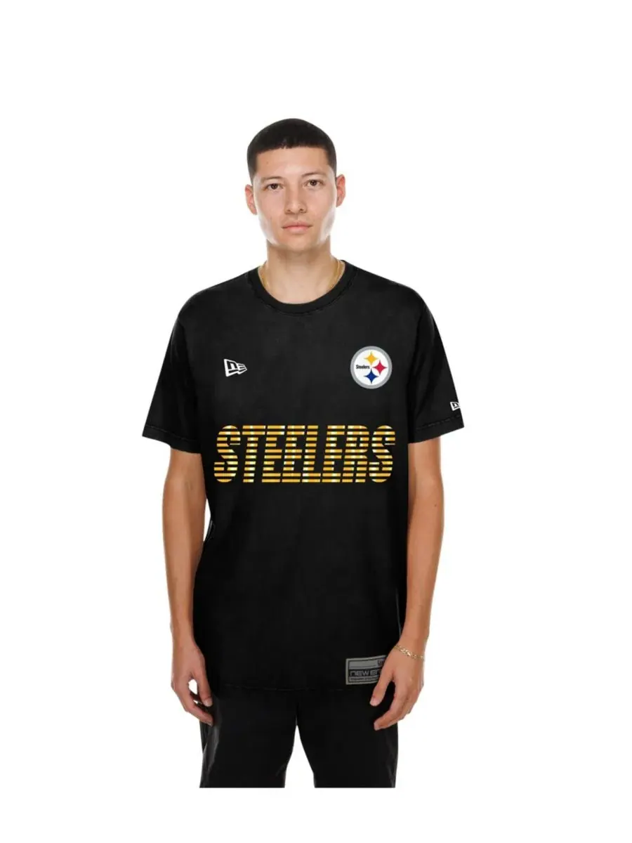 Футболка с логотипом команды Match Pittsburgh Steelers New Era — изображение 3 из 5, черный