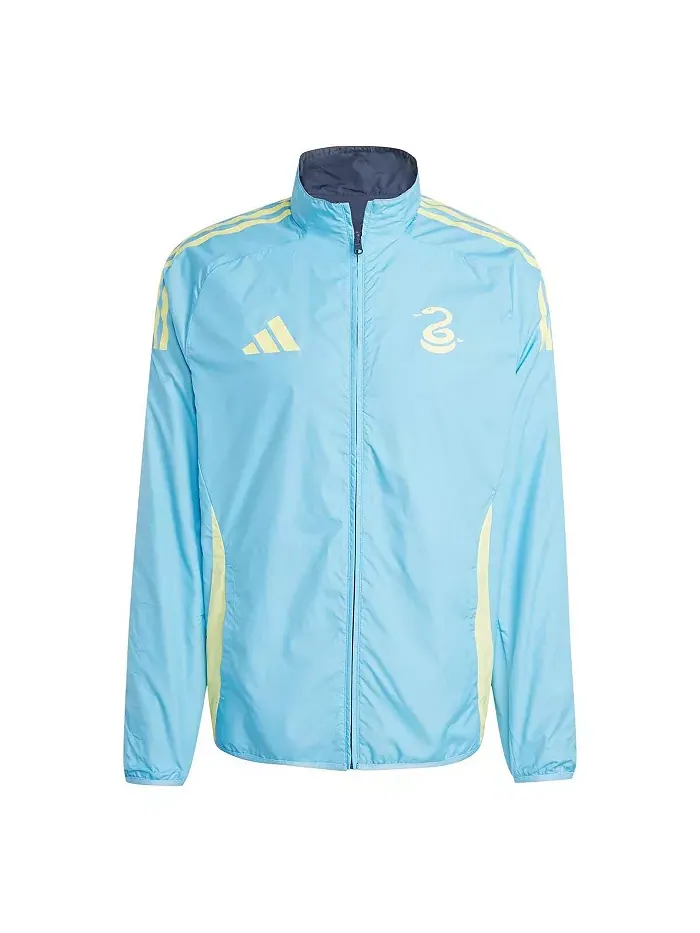 Мужская синяя/голубая реверсивная куртка на молнии Philadelphia Union 2025 Anthem Full-Zip adidas — изображение 4 из 5