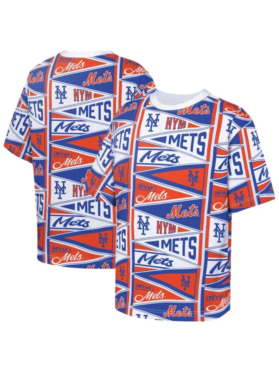 Футболка с принтом All-Over Pennant New York Mets Outerstuff