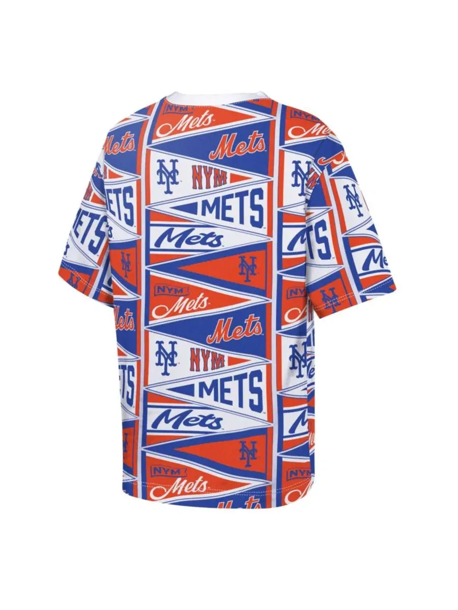 Футболка с принтом All-Over Pennant New York Mets Outerstuff — изображение 2 из 3, оранжевый