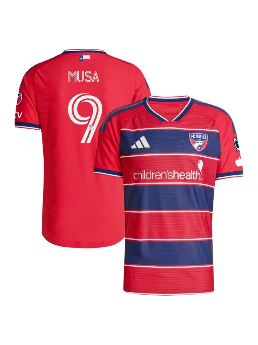 Футболка с длинным рукавом Petar Musa Red FC Dallas 2026 DNA Kit On-Field Authentic Patch Jersey