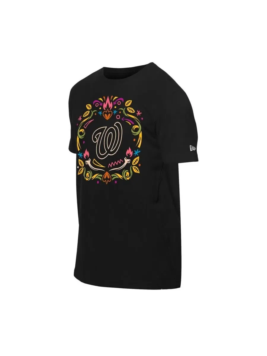 Футболка с принтом Día de los Muertos Washington Nationals New Era — изображение 2 из 4, черный