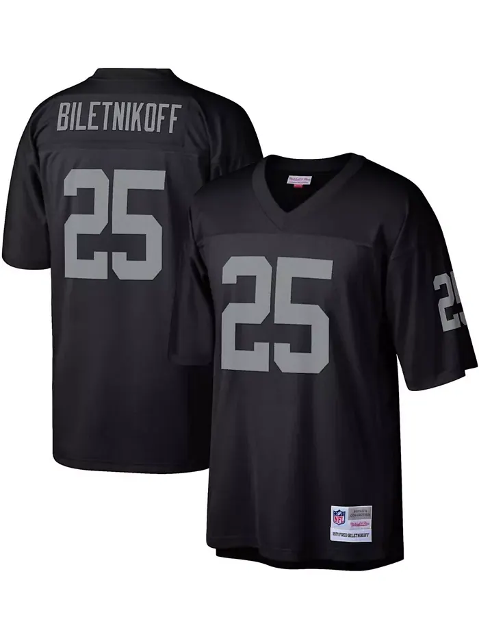 Мужская реплика ретро-джерси Fred Biletnikoff в черном цвете, Las Vegas Raiders, из коллекции — изображение 1 из 3