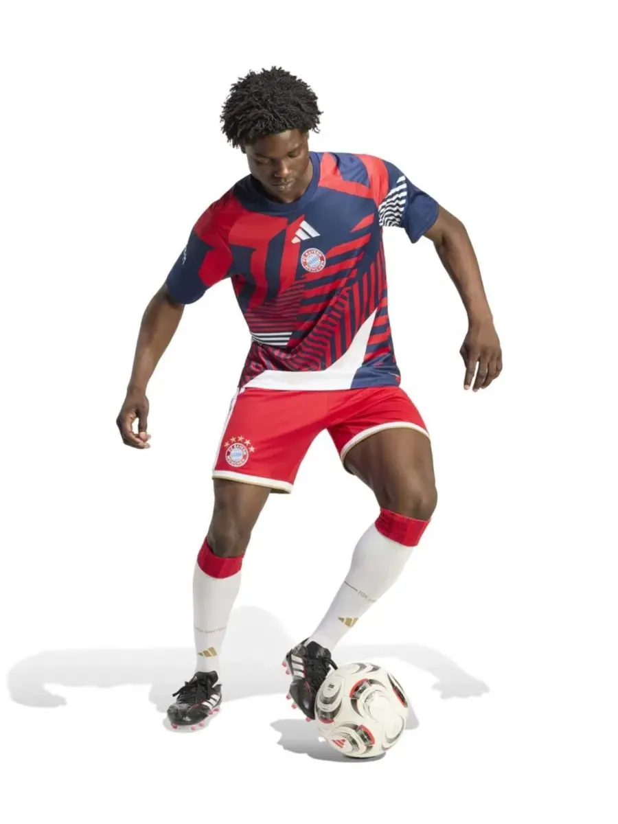 Тренировочная футболка Bayern Munich 2026/27 Pre-Match Home Training Jersey adidas — изображение 5 из 5, синий красный