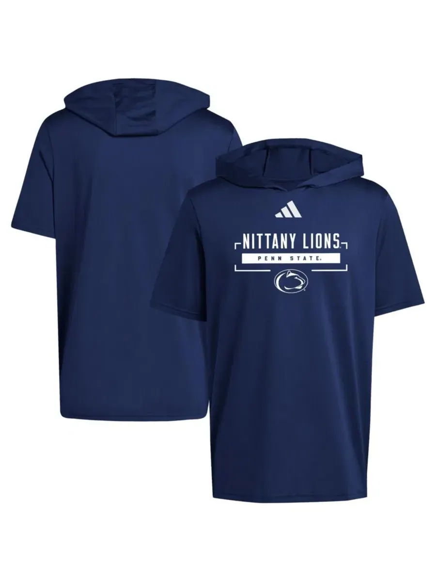 Футболка с капюшоном и коротким рукавом D4T Penn State Nittany Lions adidas