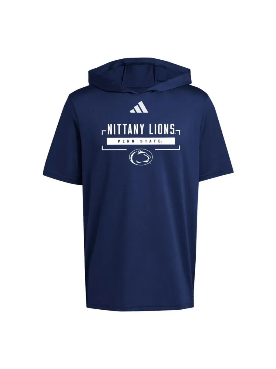 Футболка с капюшоном и коротким рукавом D4T Penn State Nittany Lions adidas — изображение 2 из 3, темно-синий